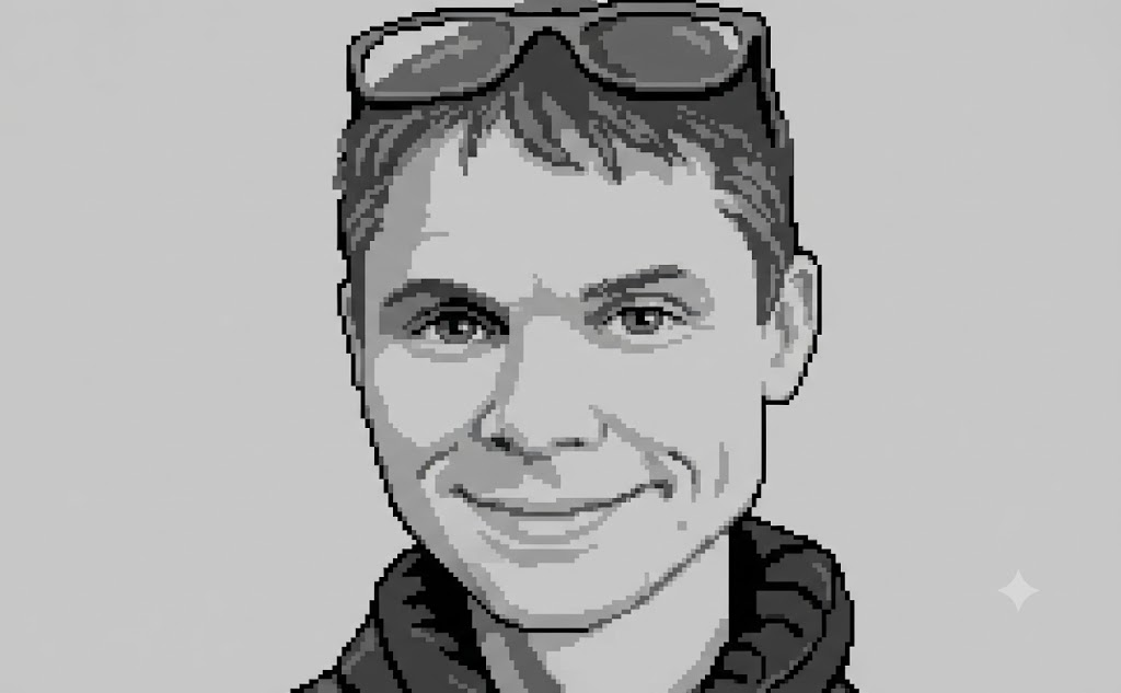 Illustrated portrait of Fred Eaker